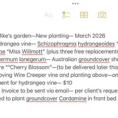 Thalia and Mike’s garden— Spring 2026