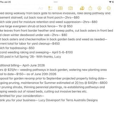 Pam’s Garden Care— May-June 2926